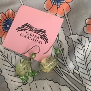 Green Lucite Tarina Tarantino Earrings